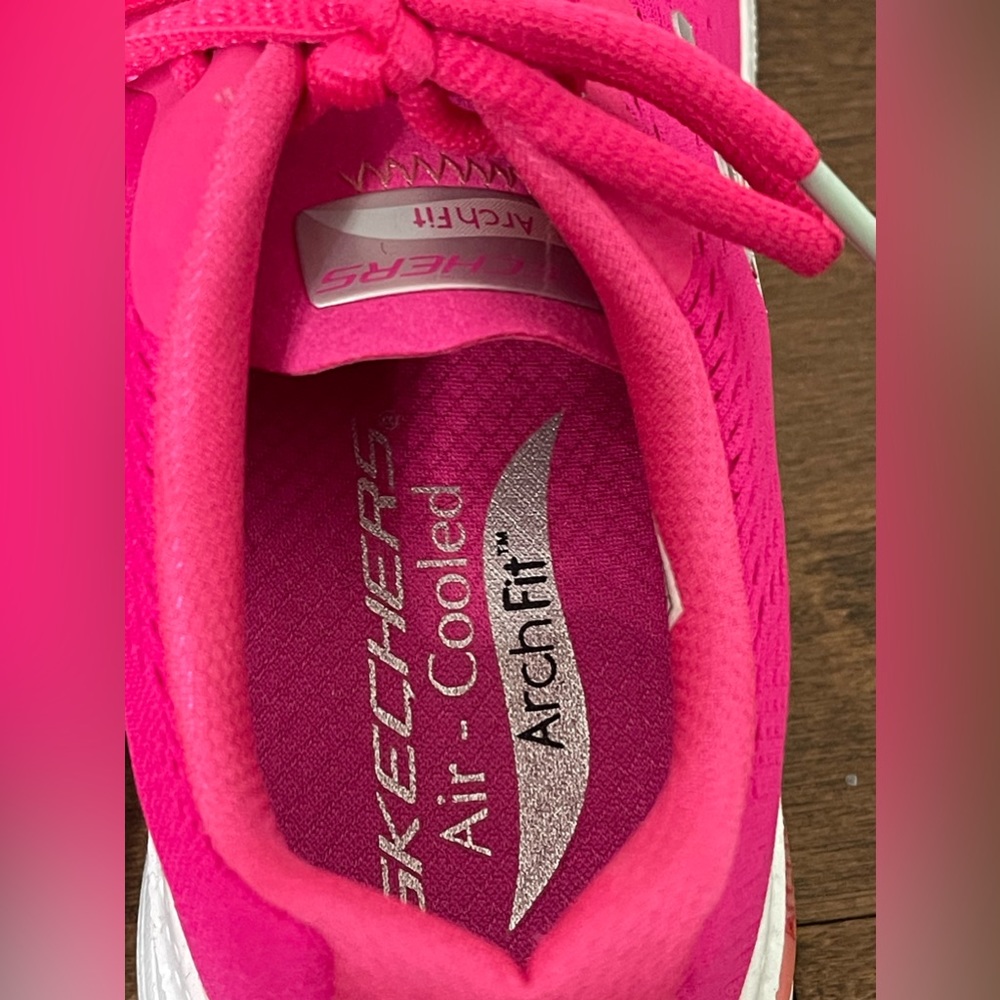 Sketchers Hot Pink Infinity Cool Arch Fit Sneaker Size 6.5 - Picture 8 of 11